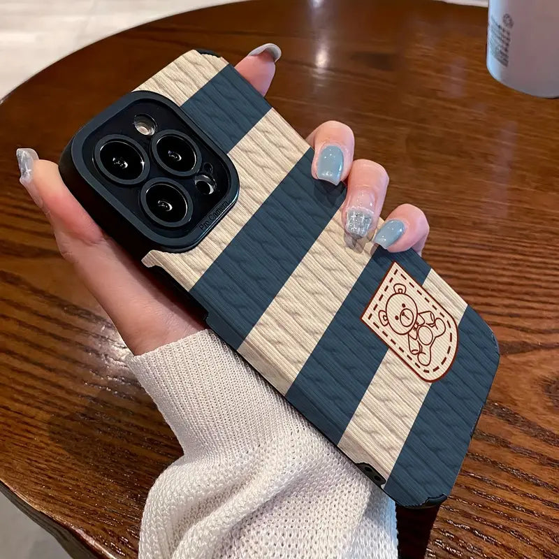 iPhone Series - Snuggly Stripe Bear Case