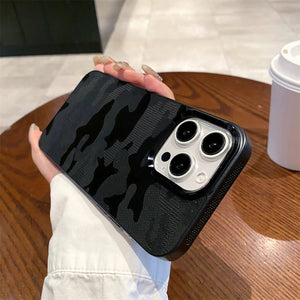 Luxury Camo Grip Case - Black