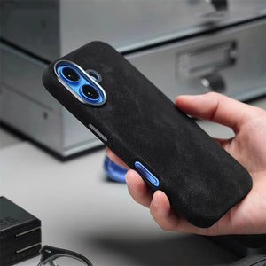 Velvet Edge Leather Case - Black