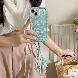 iPhone Series- Crystal Bow Ribbon Case