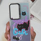 Galaxy S Series - Black Cat Case With Magnetic Holder