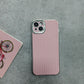 Textured Weave Luxe Case - Pink
