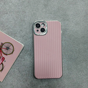 Textured Weave Luxe Case - Pink