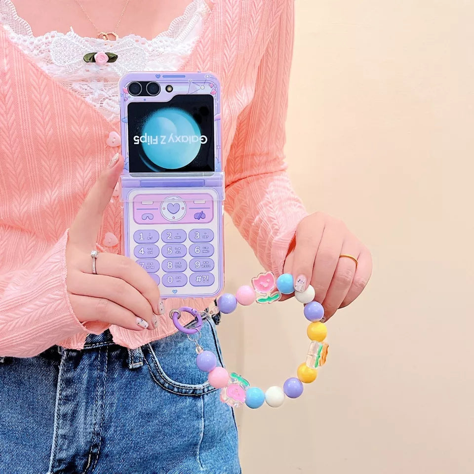 Galaxy Z Flip Series -Retro Pastel Charm Case