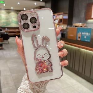 iPhone - Rabbit Pattern Glitter Case