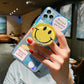 iPhone 13 Series - Pop-Grip Smiley Glitter Case